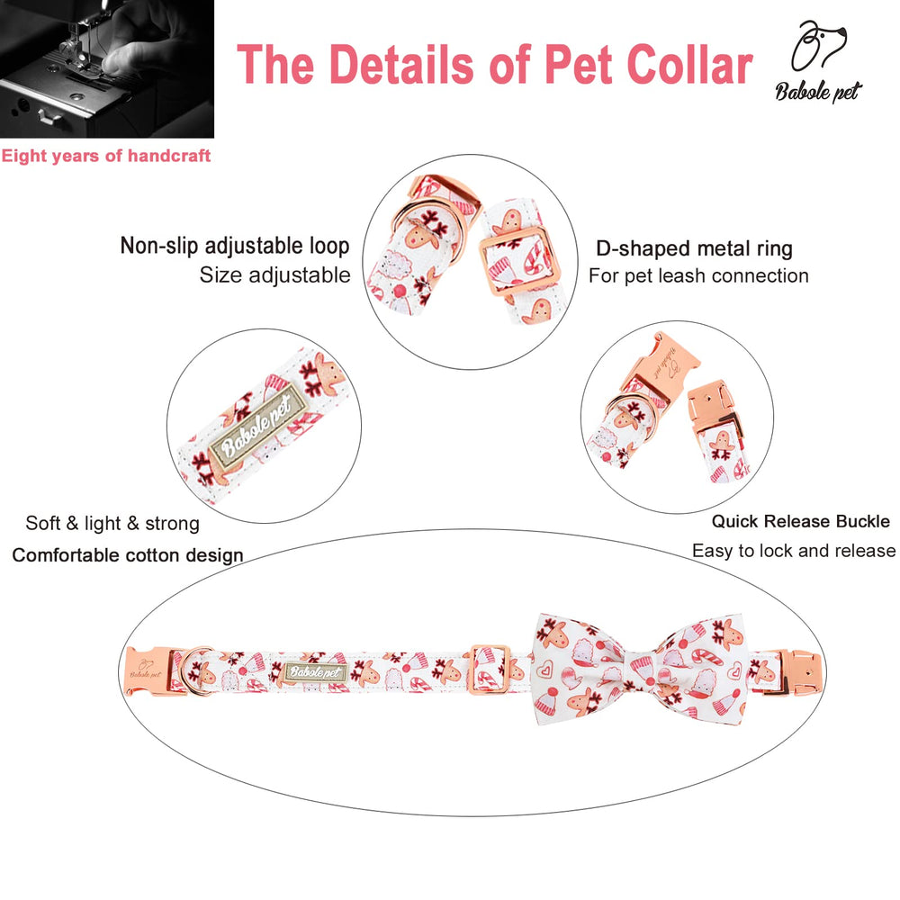 Festive holiday photos with Babole Pet Christmas collar and bow