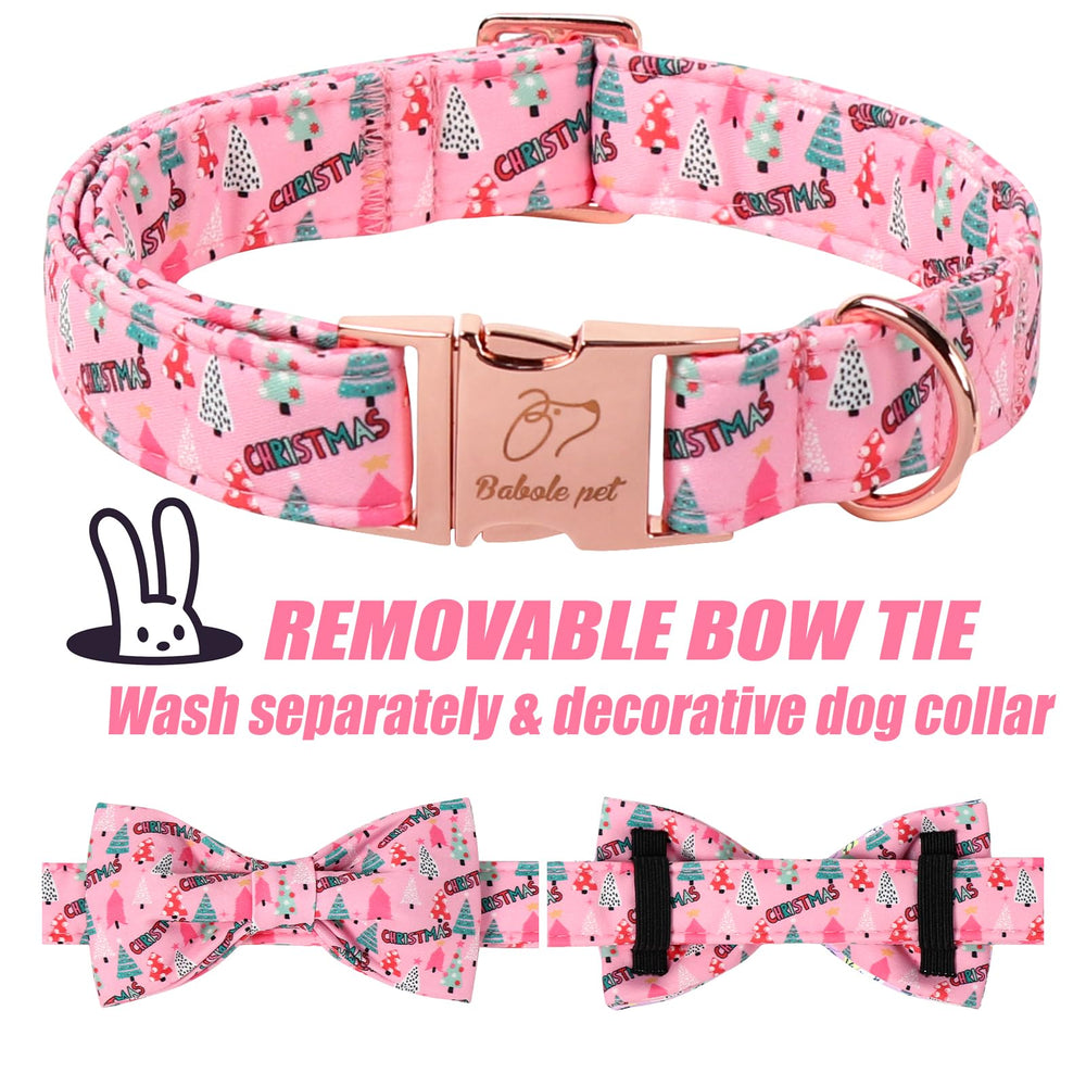 Babole Pet detachable bow with elastic bands for versatile styling options.