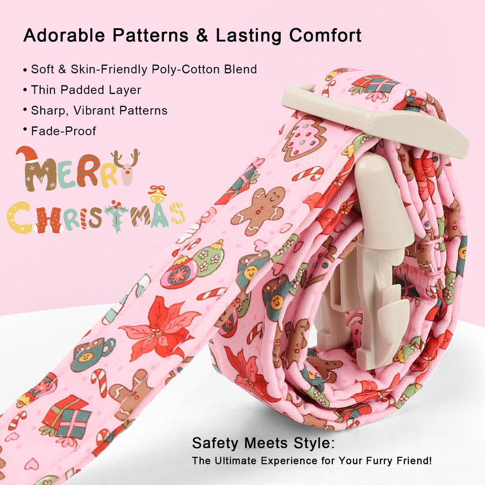 Babole Pet Christmas collar quick release buckle for easy on off daily wear