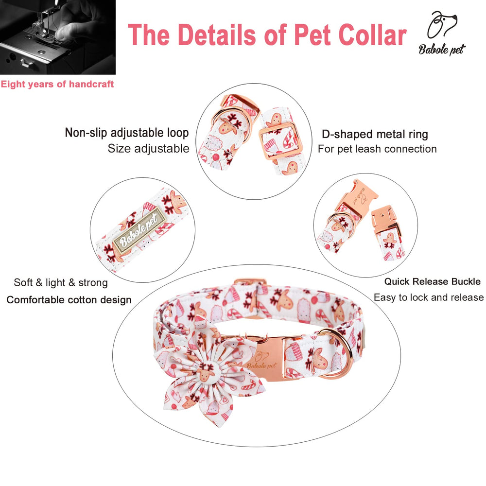 Babole Pet removable flower tie DIY styling with other collars
