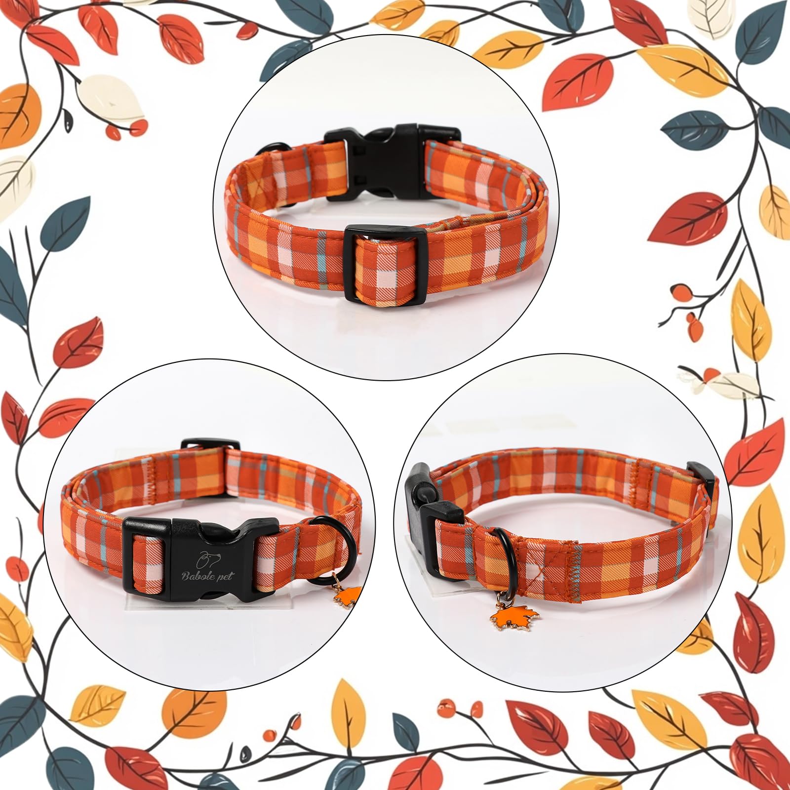Babole Pet collar para uso diario y paseos por el parque, cómodo y duradero.