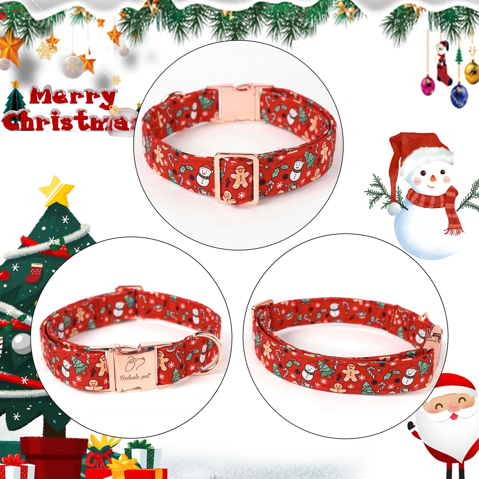 Babole Pet comfortable cotton-poly collar focuses on soft, abrasion-resistant fabric for all-day wear
