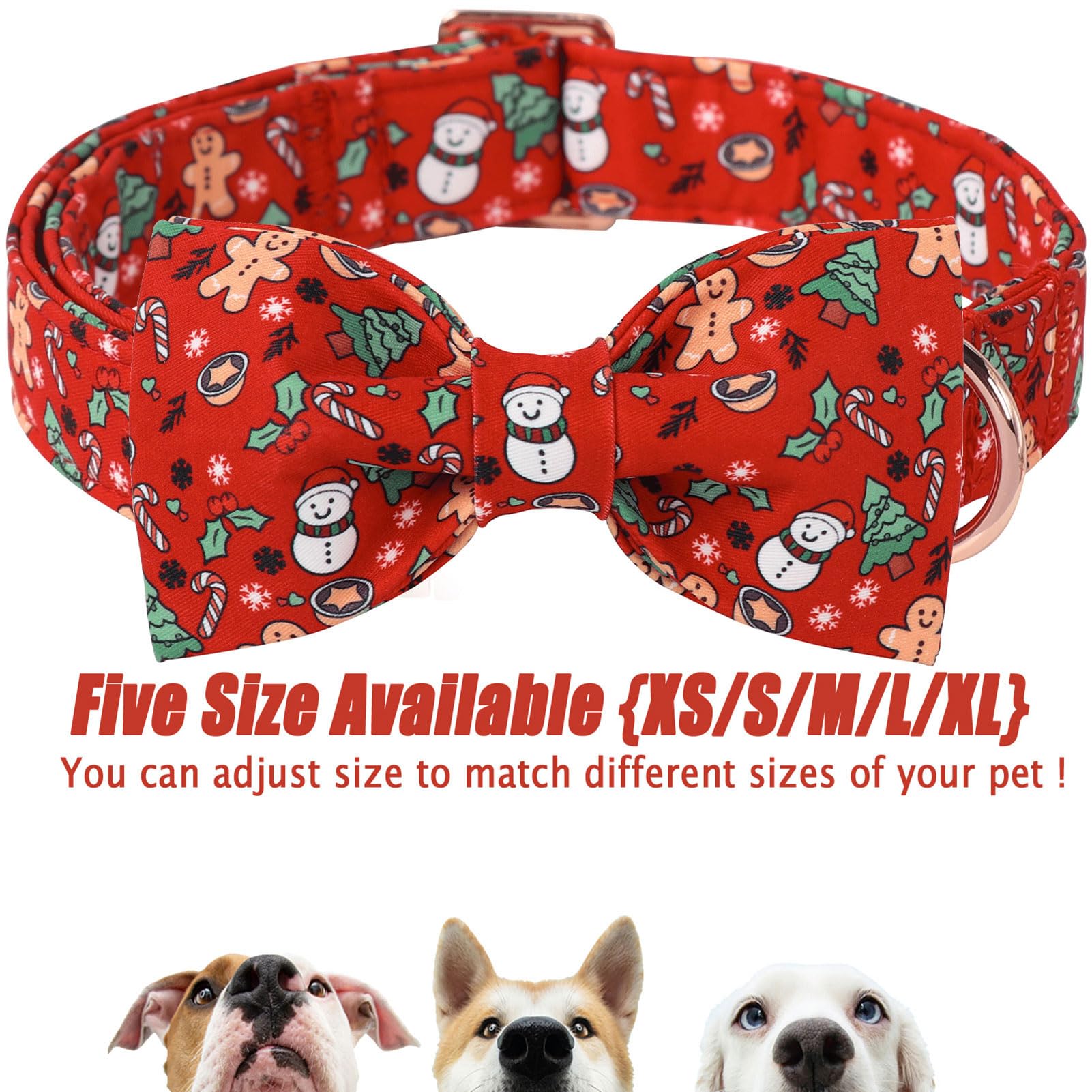Babole Pet holiday collar fits small to large dogs for festive outings.
