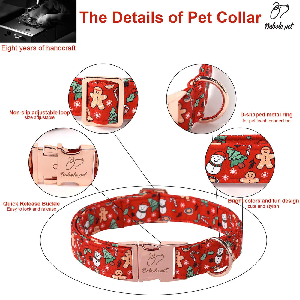 Babole Pet Christmas collar patterns image reveals bold holiday styles for photos and parties