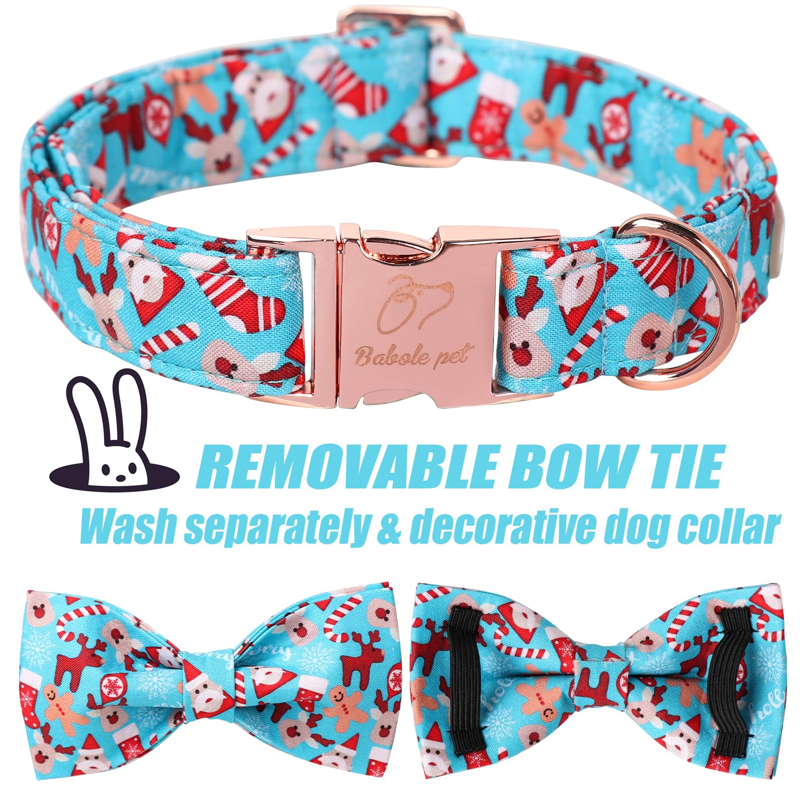 Babole Pet removable bow tie enables easy DIY embellishments.