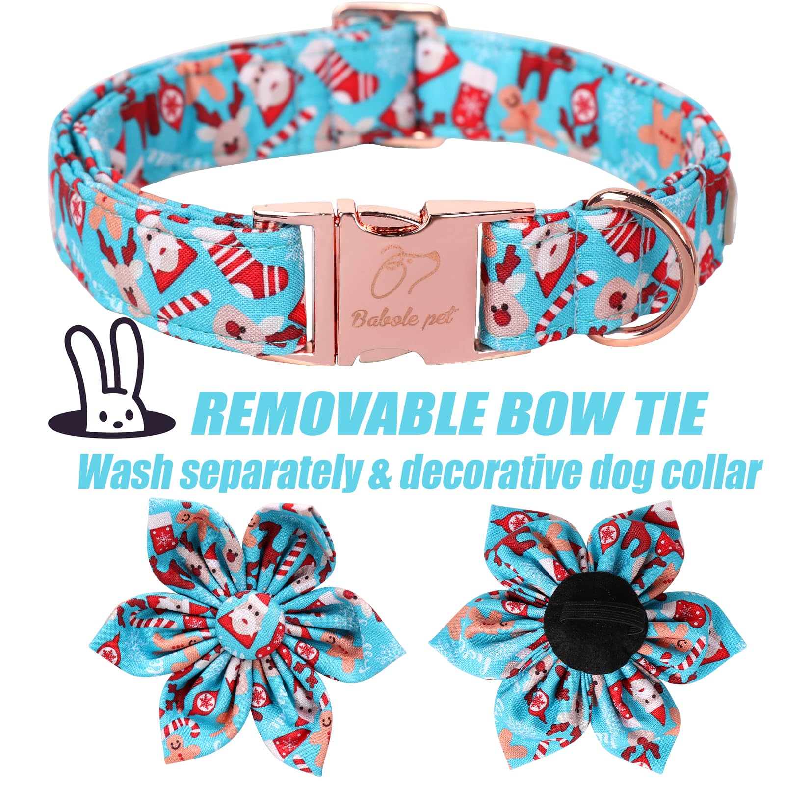 Babole Pet removable flower tie collar enables DIY styling with festive looks.