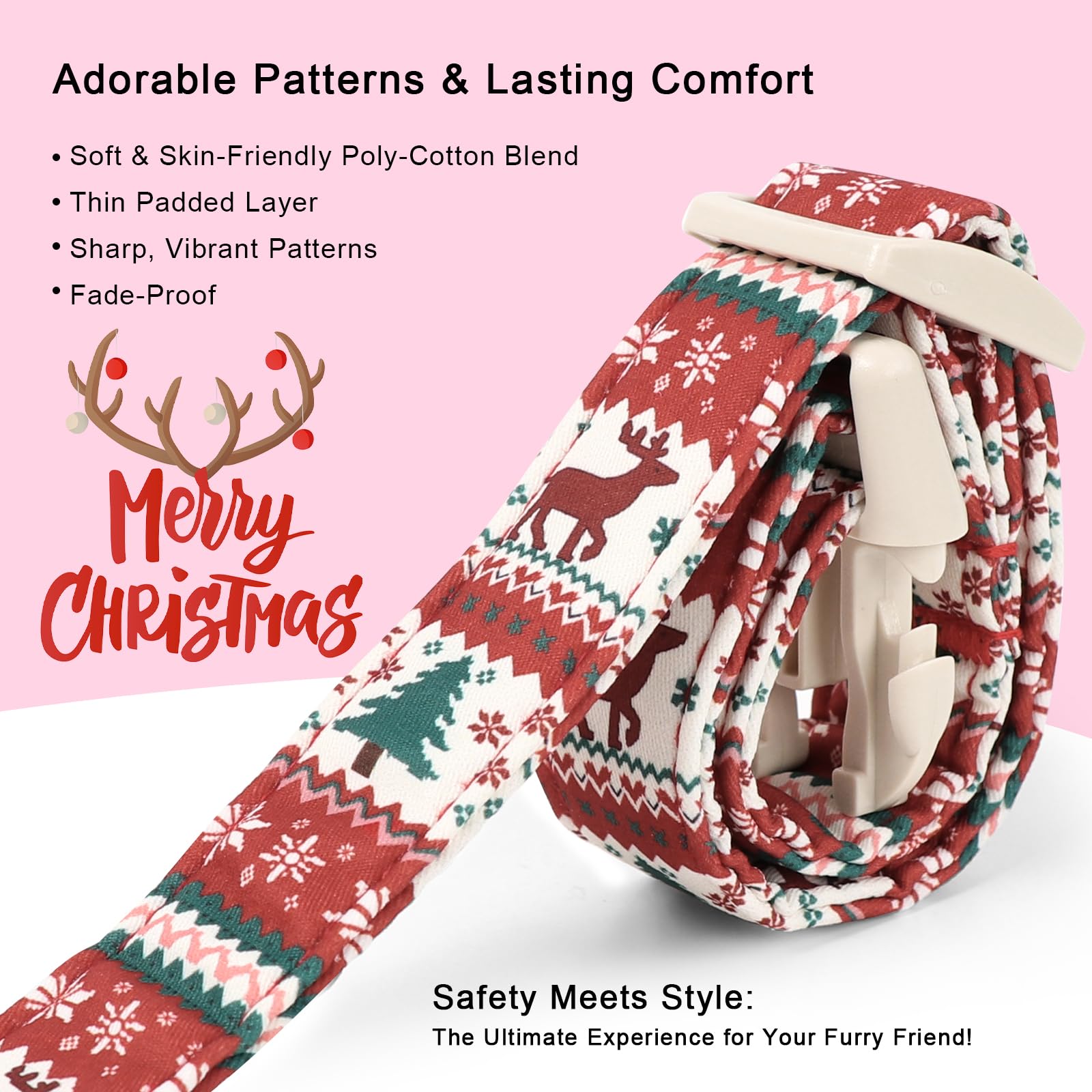 Babole Pet soft cotton collar offers lightweight comfort for dogs with sensitive skin.