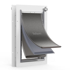 Baboni 3-flaps design pet door reduces drafts while easing access.