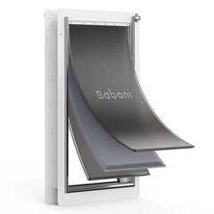 Baboni 3-Flaps pet door front view shows durable steel frame for long-lasting access