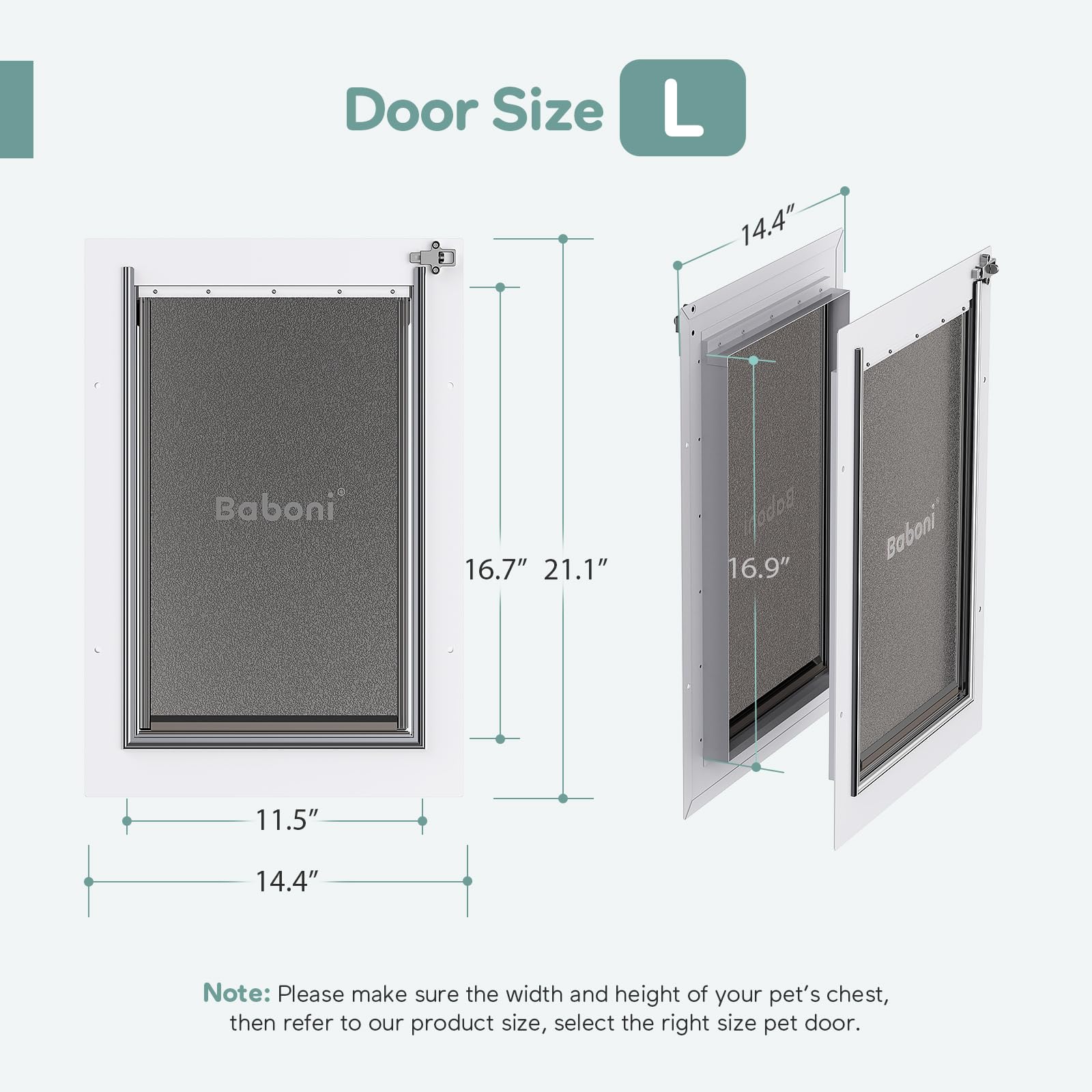 Baboni install-template pet door demonstrates easy installation