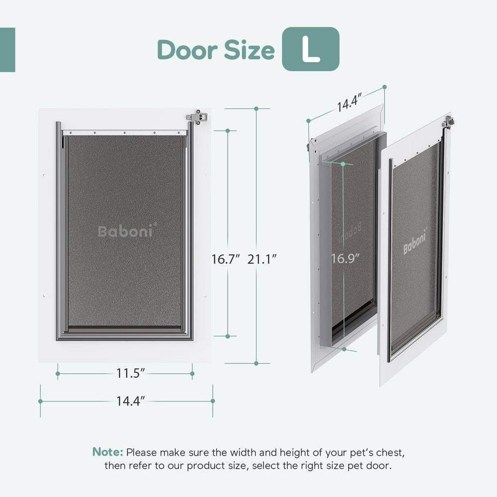 Baboni install-template pet door demonstrates easy installation