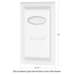 Baboni closing panel – side view demonstrates rust-proof metal design for wall mounting.