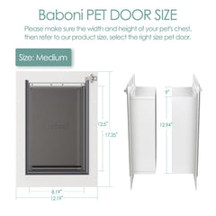 Baboni 3-flap weatherproof design reduces drafts and helps maintain indoor comfort
