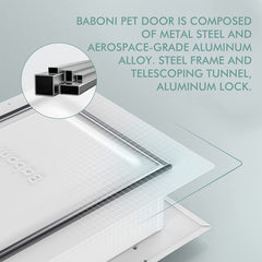 Baboni pet door double-flap keeps out drafts with weatherproof sealing