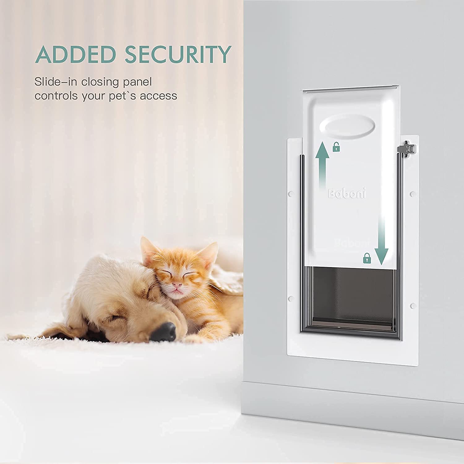 Baboni pet door easy-installation promises quick setup.