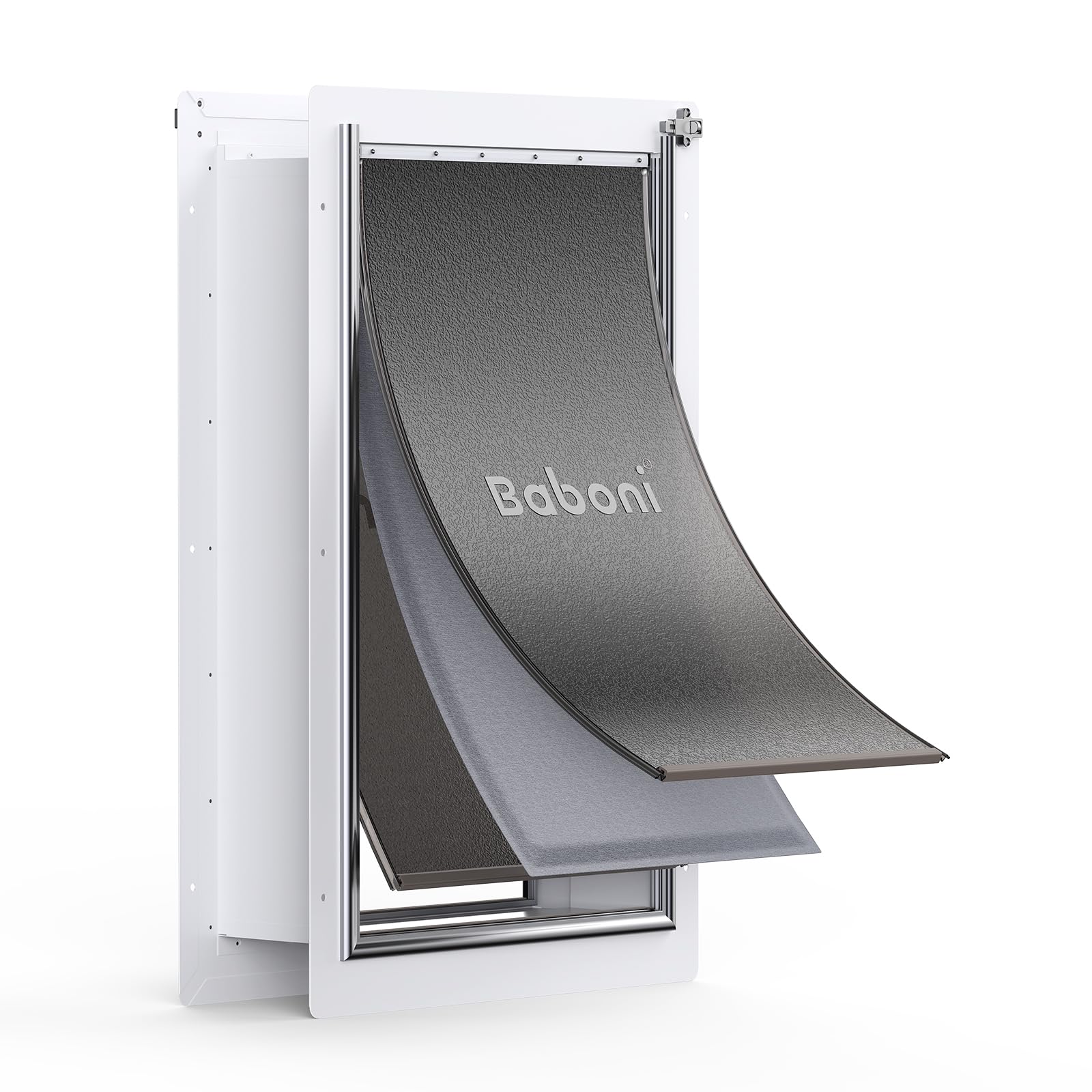 Baboni 3-flap wall pet door with weatherproof design