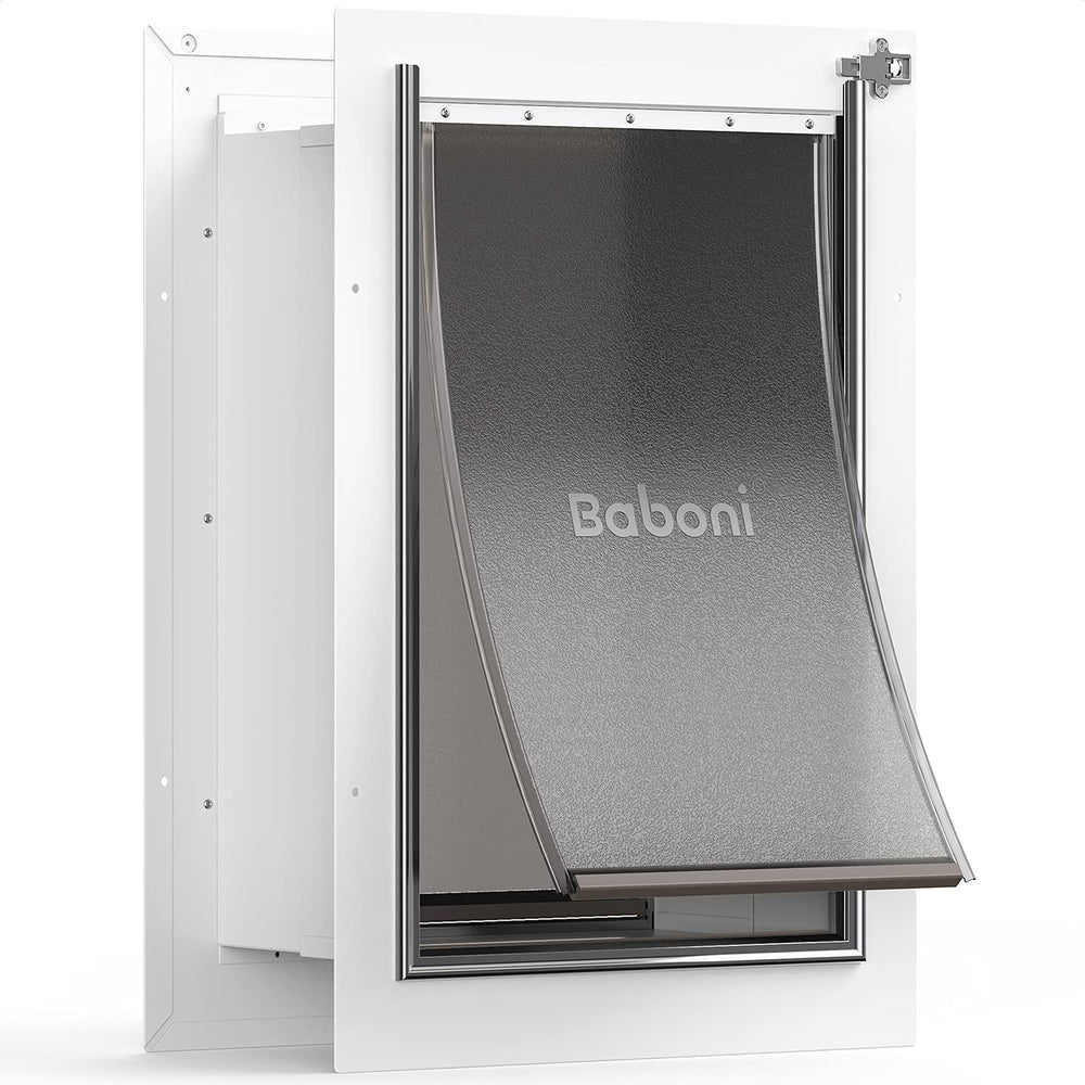 Baboni pet door wall steel-frame provides sturdy daily access for dogs and cats