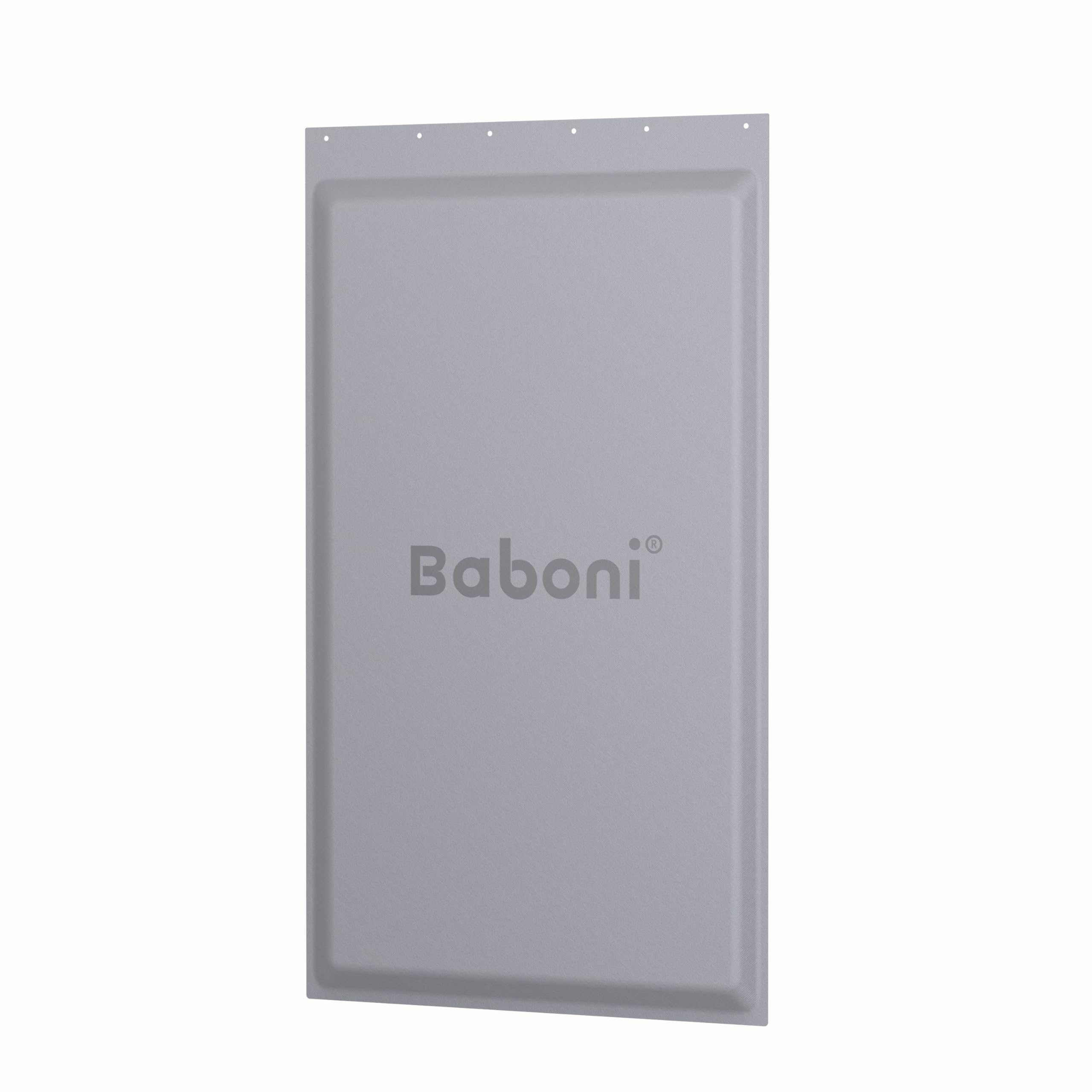 Baboni replacement insulated flap for XL pet door, close-up shows insect protection and weather sealing.