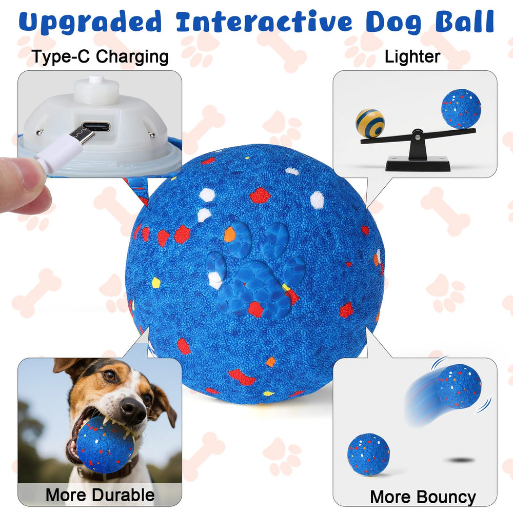 BABORUI dog ball recharge via USB for convenient play sessions.
