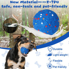 BABORUI Interactive Dog Ball top-down view demonstrates auto-play and self-entertainment features.