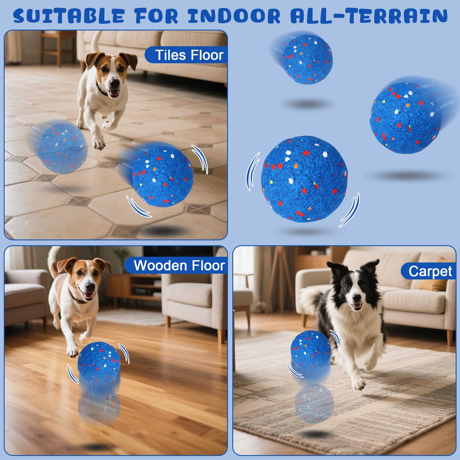 BABORUI Interactive Dog Ball waterproof for indoor and outdoor adventures.