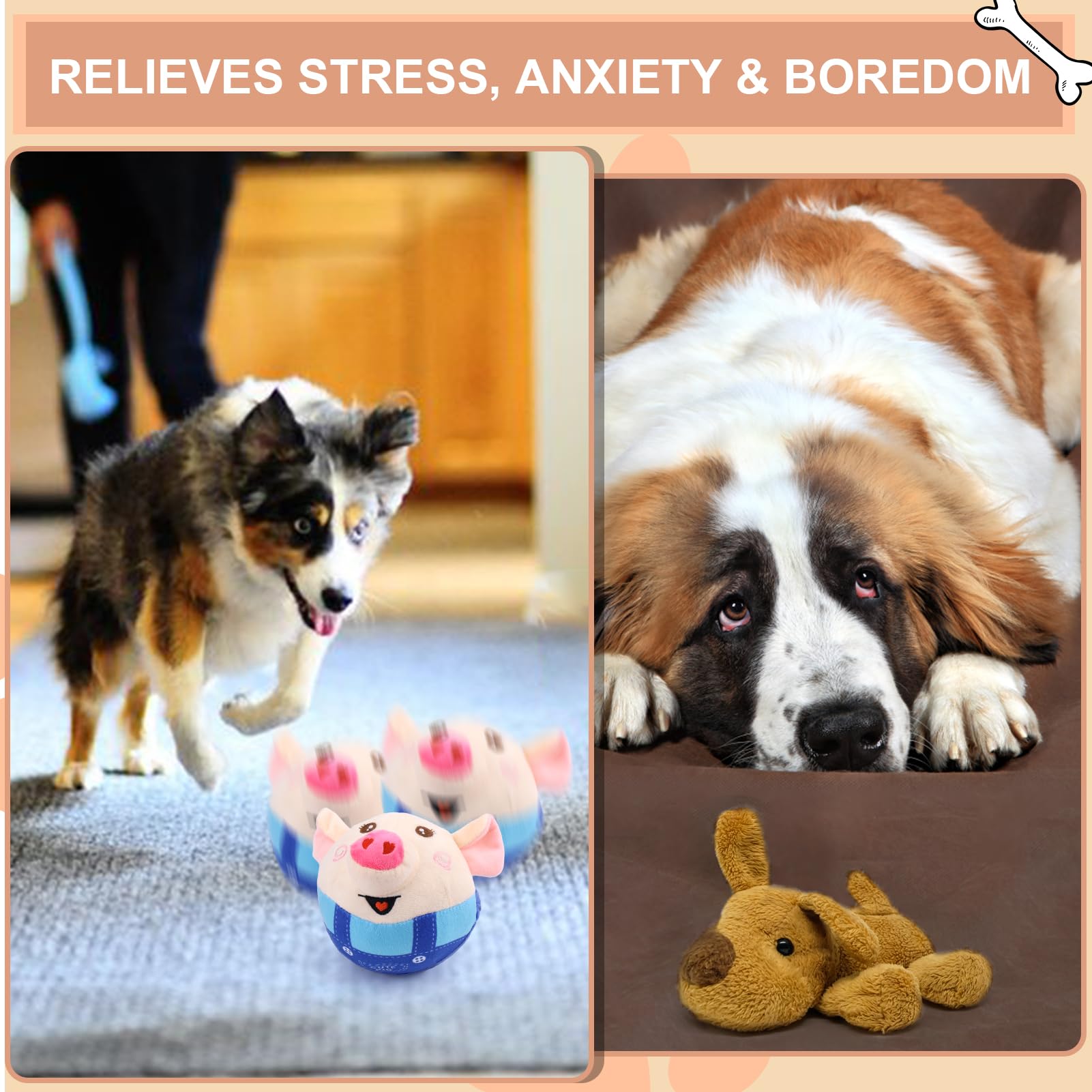 BABORUI pig-toy in motion provides dog exercise