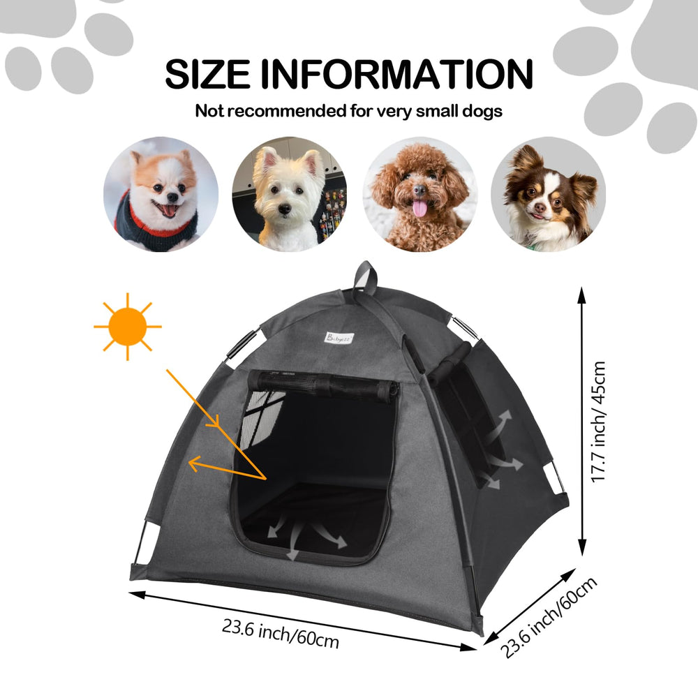 Babyezz cat tent waterproof material keeps pets sheltered during light rain or damp days.
