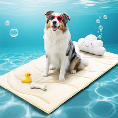 Babygreat dog cooling mat beige main image shows cool surface for pets