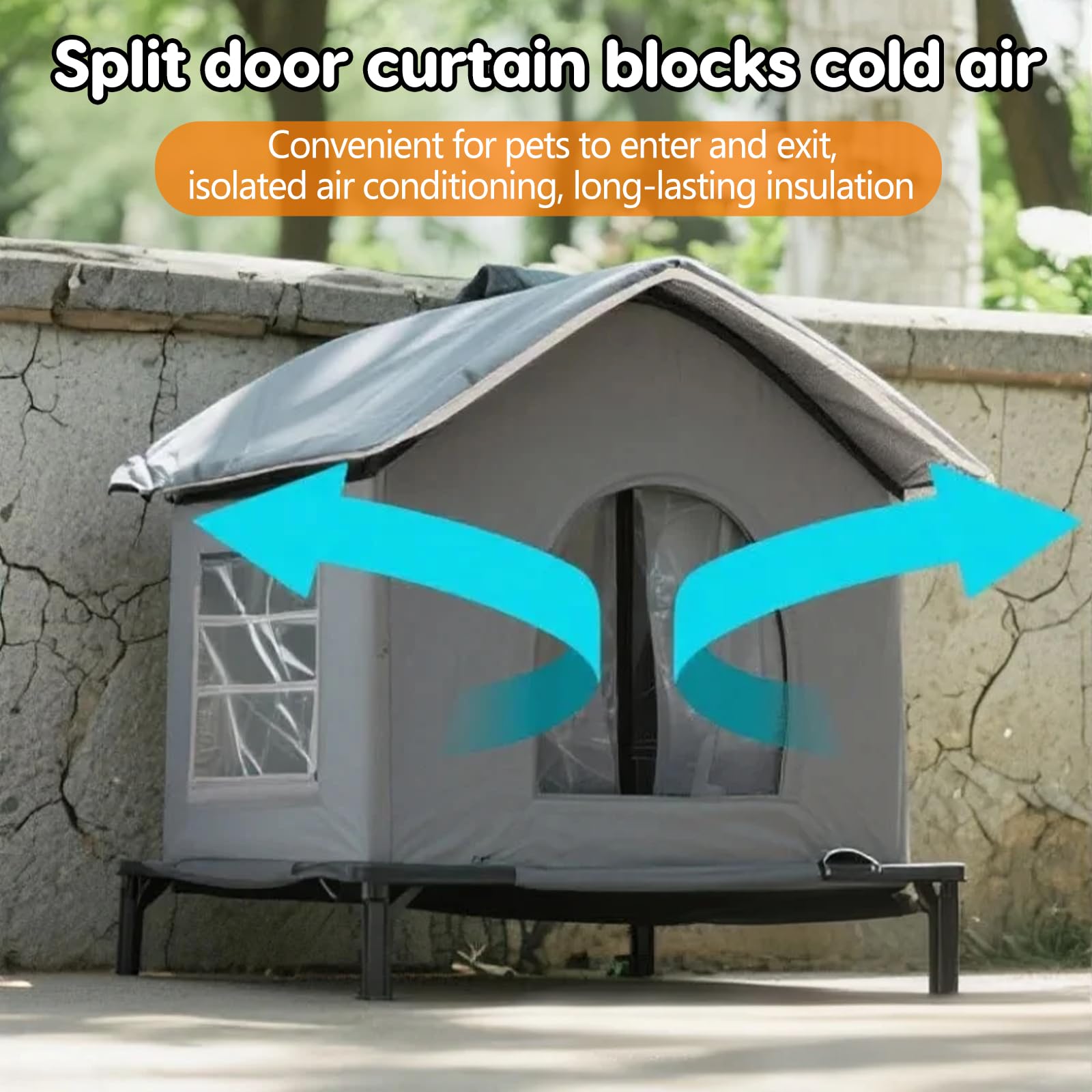 Babyye Outdoor Cat House flat-pack for easy assembly and quick setup
