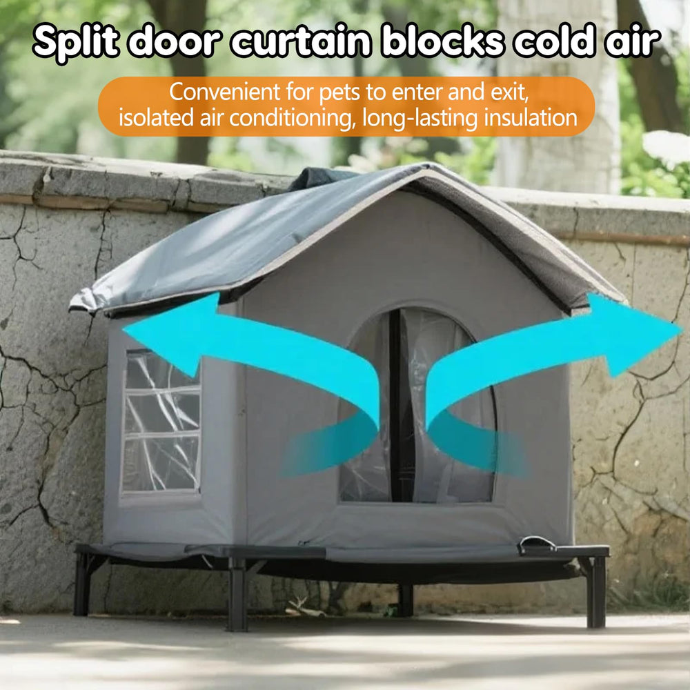 Babyye Outdoor Cat House flat-pack for easy assembly and quick setup