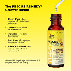 Bach Rescue Remedy Pet Dropper-on-food being mixed with meals for stressed cats.