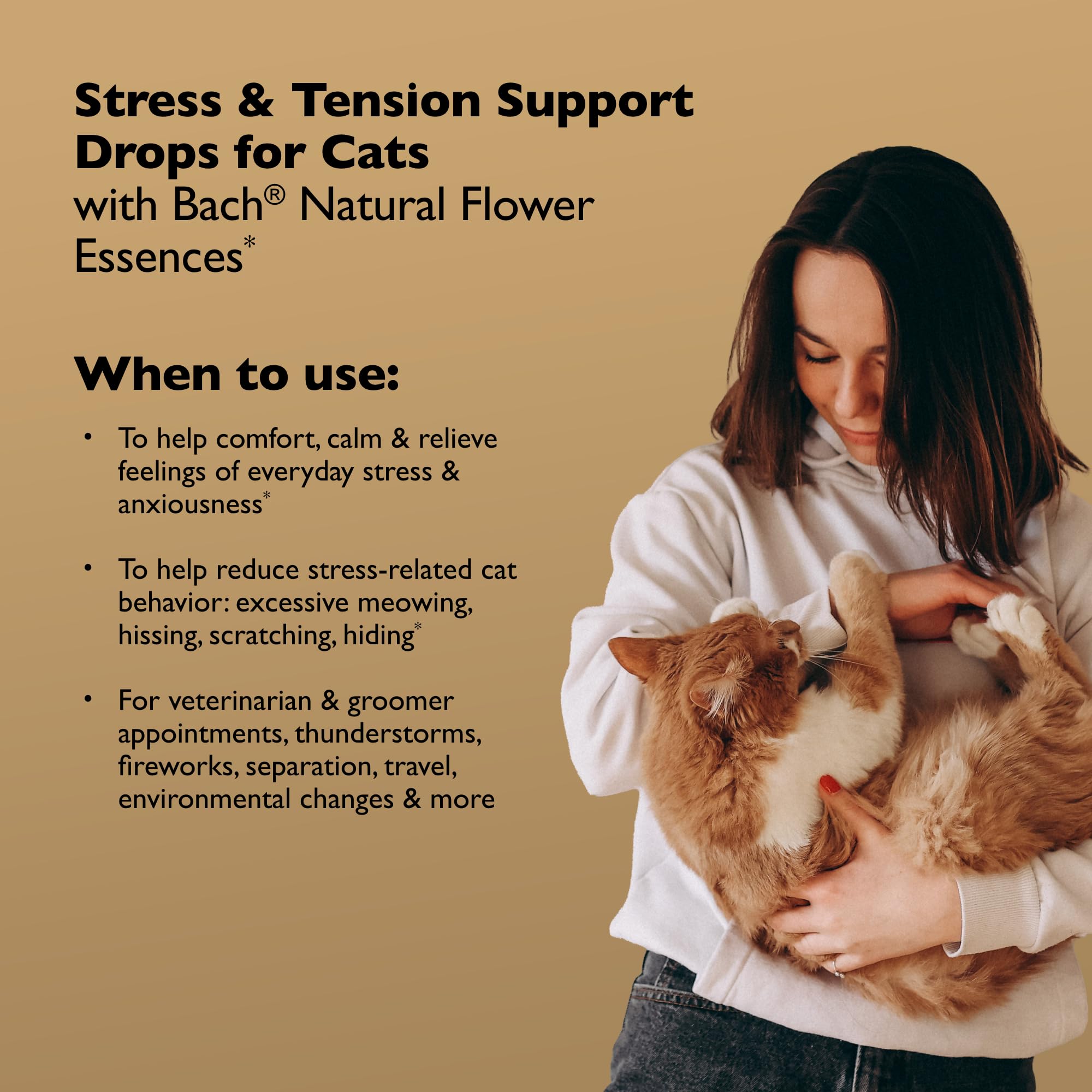 Bach Rescue Remedy Pet Dropper pour demonstrates easy dosing for travel or vet visits.