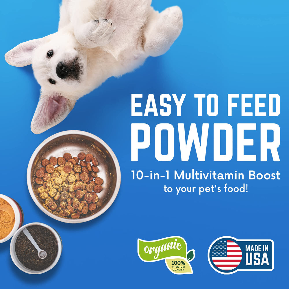Back 40 Dogs kelp powder USA-made label emphasizes trusted source and quality.