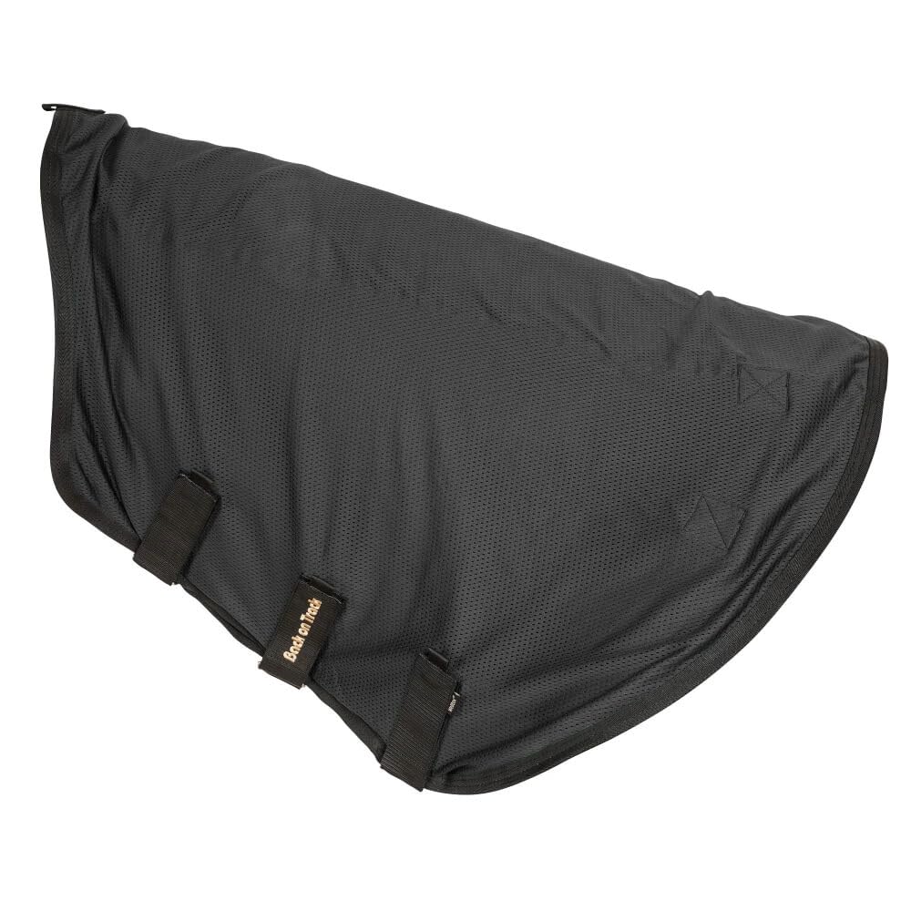 Back on Track Royal Neck Cover Deluxe Black 75-inch protects the mane and reduces rubbing during rides.