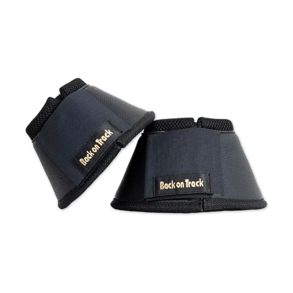 Back on Track therapeutic bell boots on a horse hoof highlighting improved circulation support