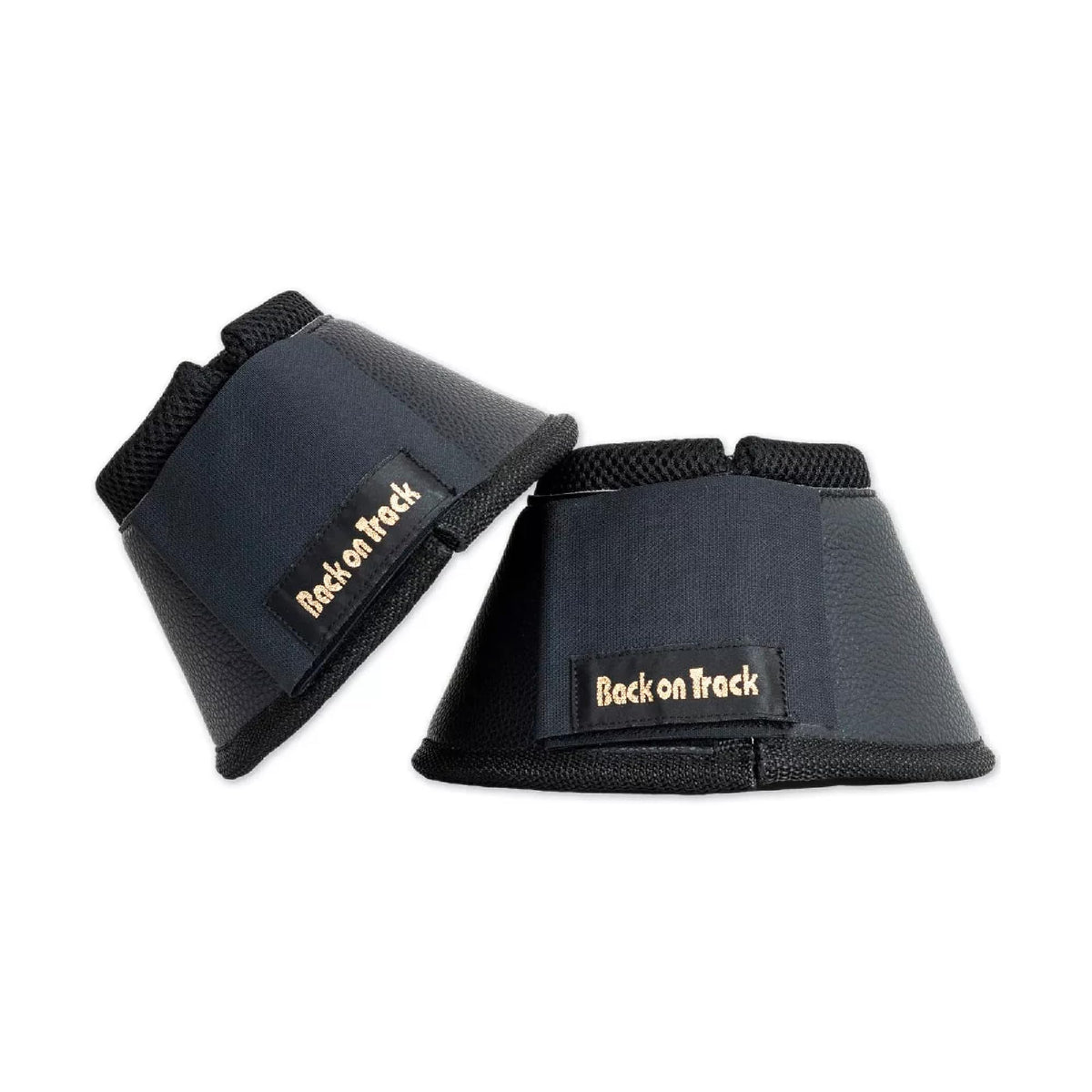 Back on Track Therapeutic Horse Bell Boots top view, showcasing soothing warmth for hooves.