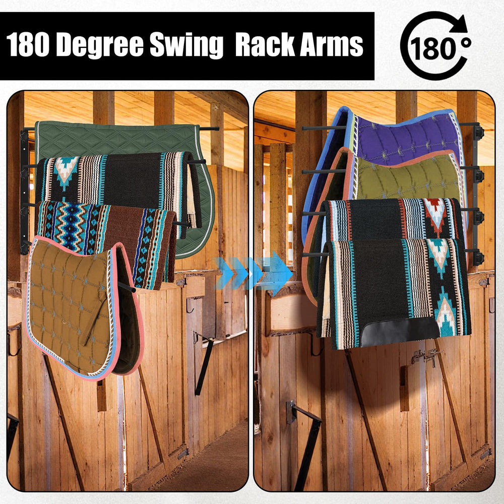 Badashun saddle pad rack rust-proof coating preserves finish in stables.