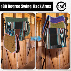 Badashun saddle pad rack rust-proof coating preserves finish in stables.