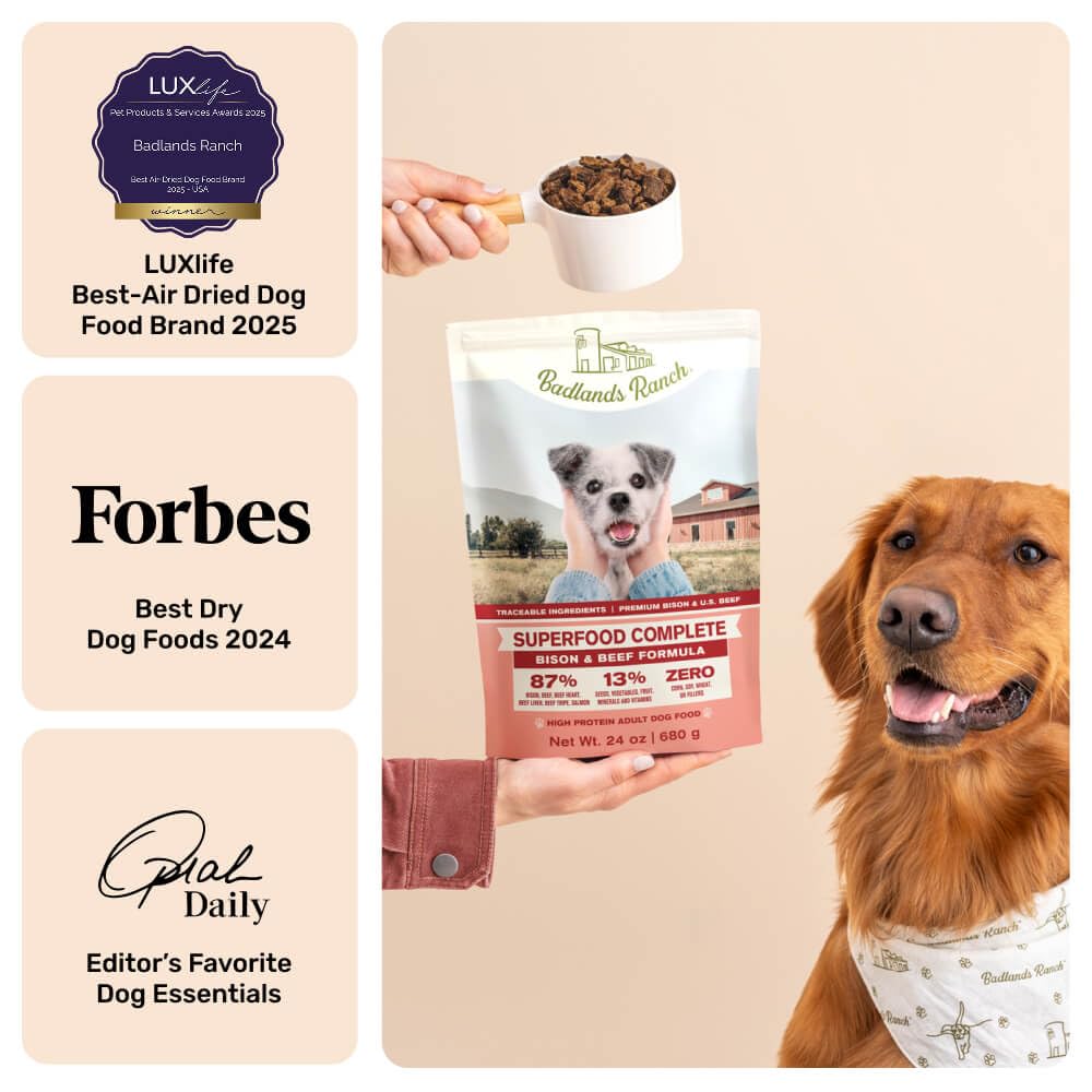 Badlands Ranch digestion-support meal demonstrates digestive-friendly feeding.