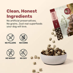 Badlands Ranch dog treats shown as a training reward