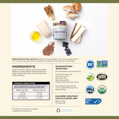 Badlands Ranch fish oil bottle emphasizing omega-3 support for joints and paws.