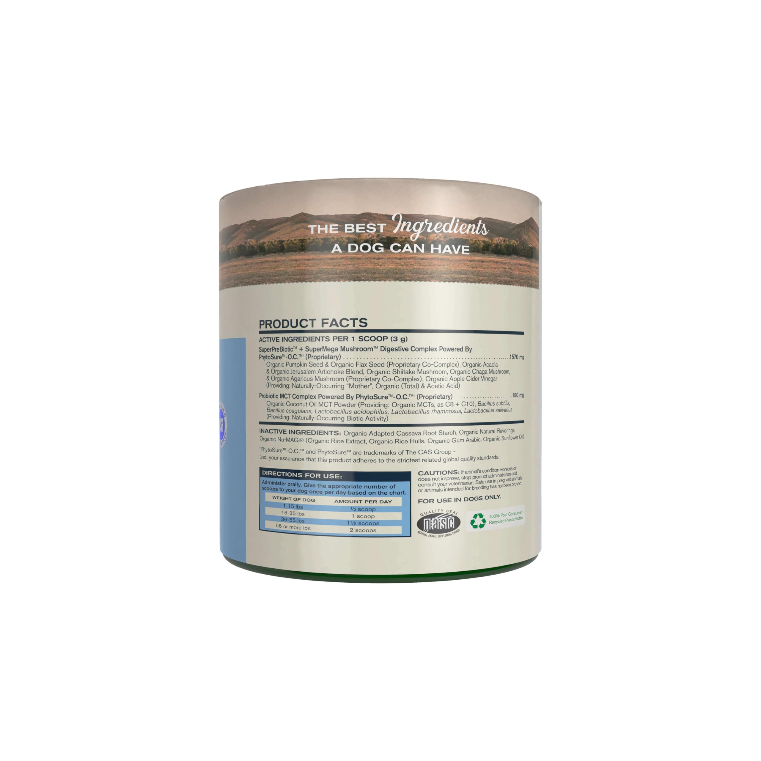 Badlands Ranch Super Gut Biotics flax and pumpkin seeds highlight fiber for digestion.