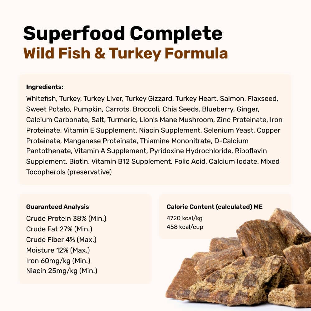 Badlands Ranch Superfood Complete close-up emphasizes no fillers in the recipe.