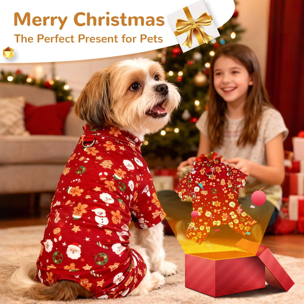 BAEJMJK red festive dog pajamas ideal for cozy evenings