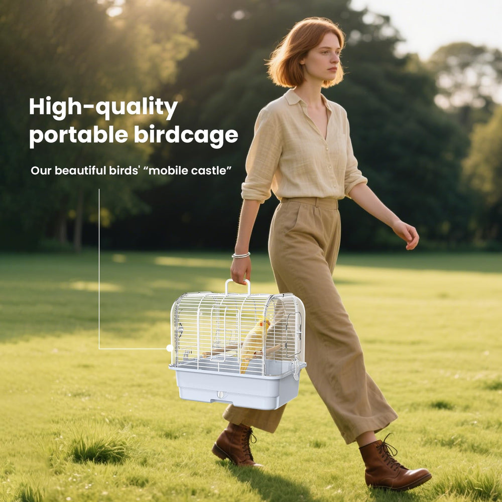 BAGHPBM bird cage feeder cups enable easy feeding during trips.