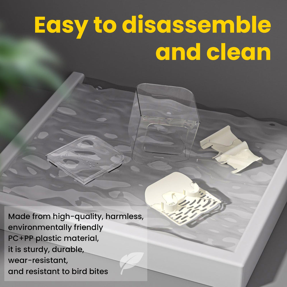 BAGHPBM No Mess Automatic Bird Feeder durable PC+PP plastic resists pecking and drops