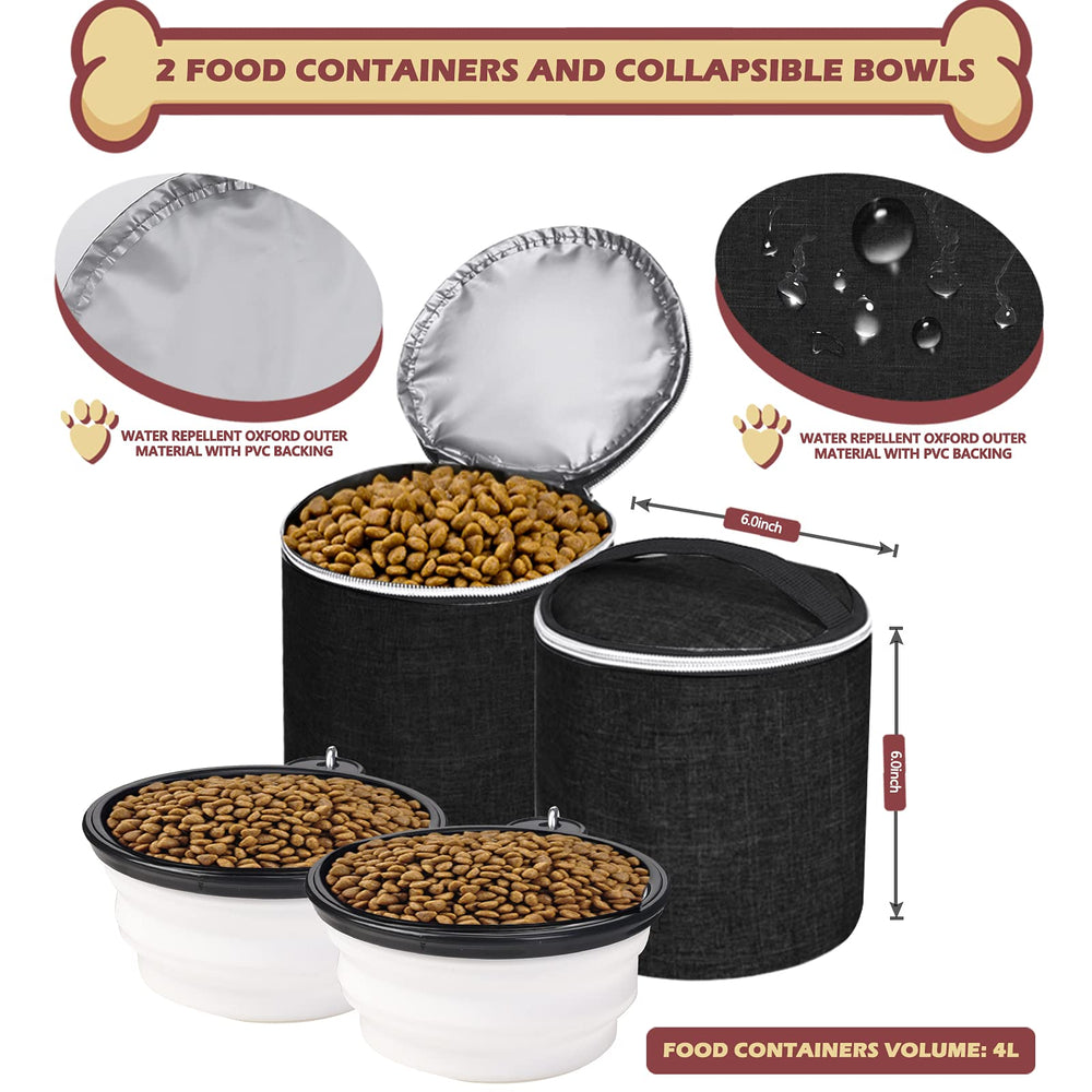 BAGLHER two silicone collapsible bowls flatten for compact feeding on trips