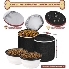 BAGLHER two silicone collapsible bowls flatten for compact feeding on trips