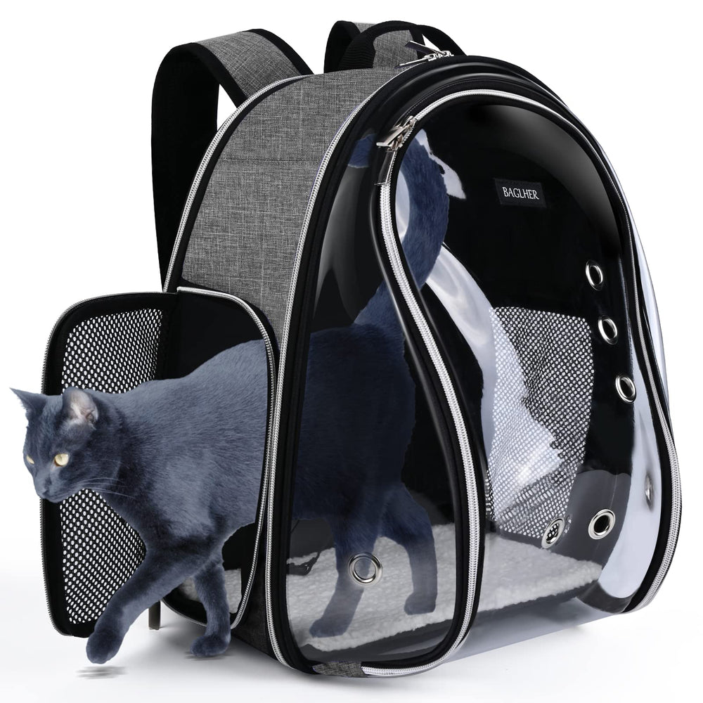 BAGLHER cat backpack bubble front window for safe pet view during travel