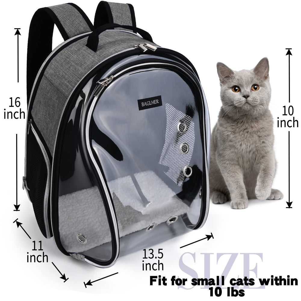 BAGLHER cat backpack bubble removable mat for quick cleaning